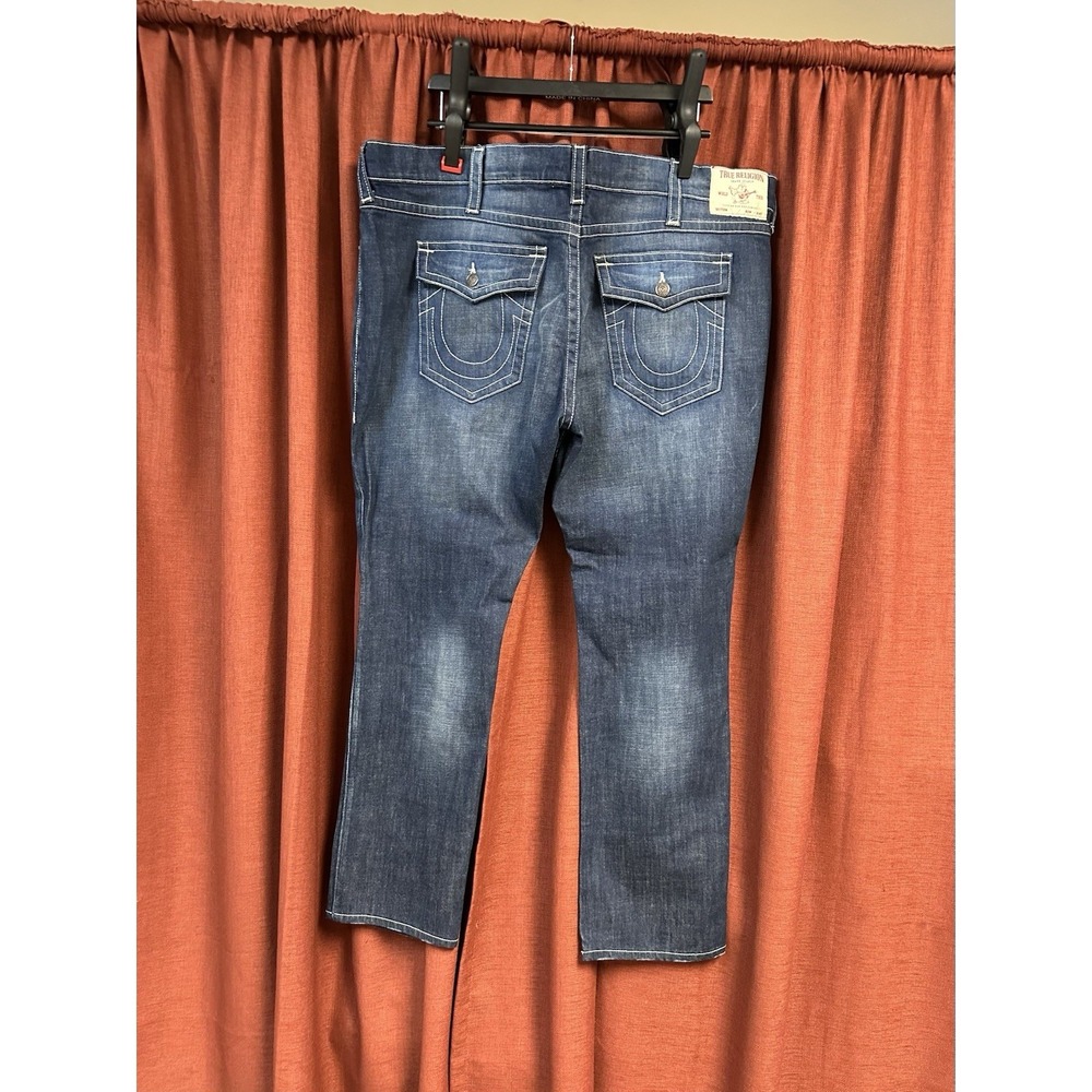 True Religion Dark wash blue Ricky Relaxed Straight Baggy Jeans size 48